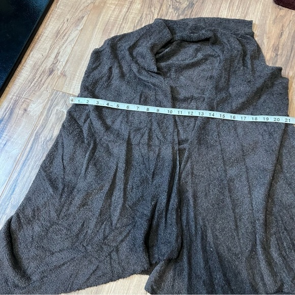 Barefoot Dreams Bamboo CozyChic Lite Calypso Vest drape front Cocoa Brown - Picture 7 of 7